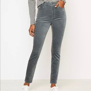 Loft high waisted skinny velvet pant